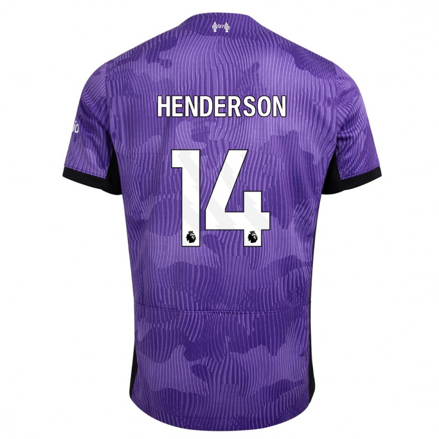 Hombre Fútbol Camiseta Henderson #14 Púrpura Equipación Tercera 2023/24 Perú