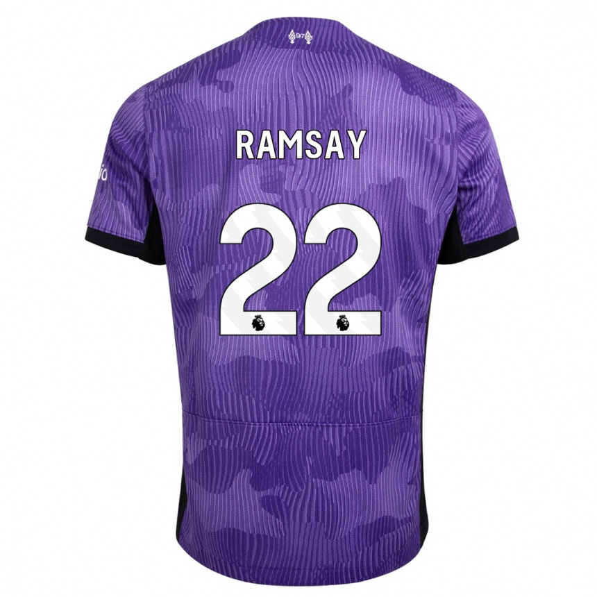 Hombre Fútbol Camiseta Calvin Ramsay #22 Púrpura Equipación Tercera 2023/24 Perú