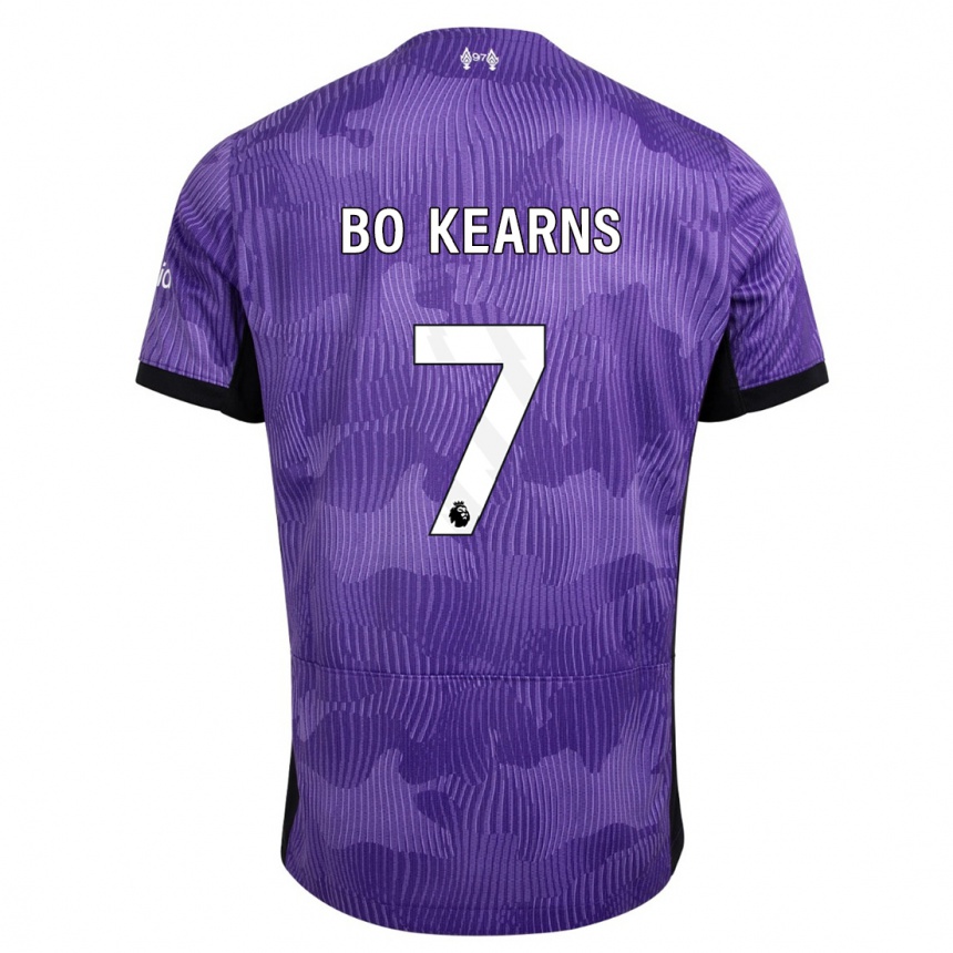 Hombre Fútbol Camiseta Missy Bo Kearns #7 Púrpura Equipación Tercera 2023/24 Perú