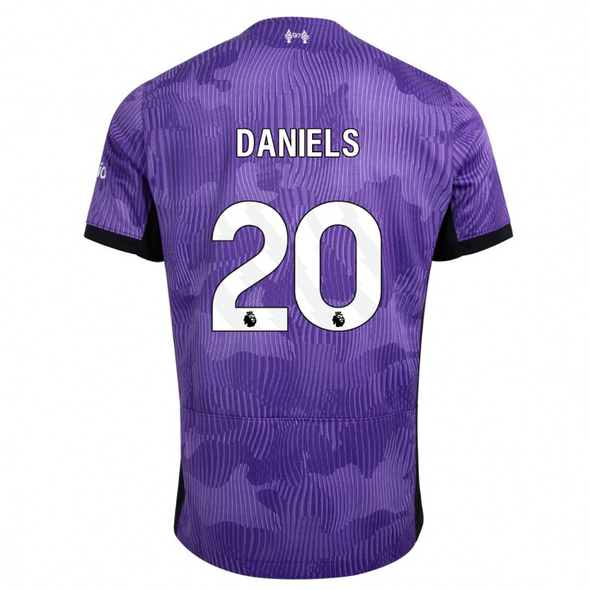 Hombre Fútbol Camiseta Yana Daniels #20 Púrpura Equipación Tercera 2023/24 Perú