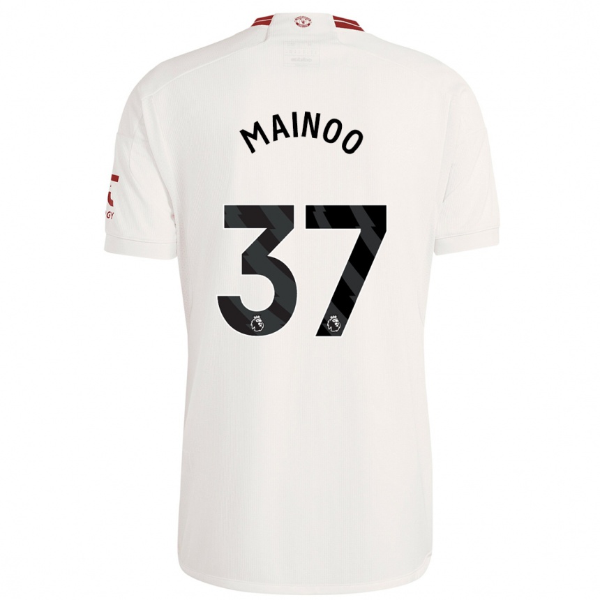 Hombre Fútbol Camiseta Kobbie Mainoo #37 Blanco Equipación Tercera 2023/24 Perú