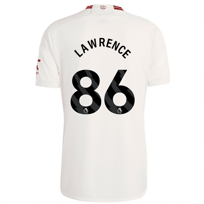 Hombre Fútbol Camiseta Marcus Lawrence #86 Blanco Equipación Tercera 2023/24 Perú