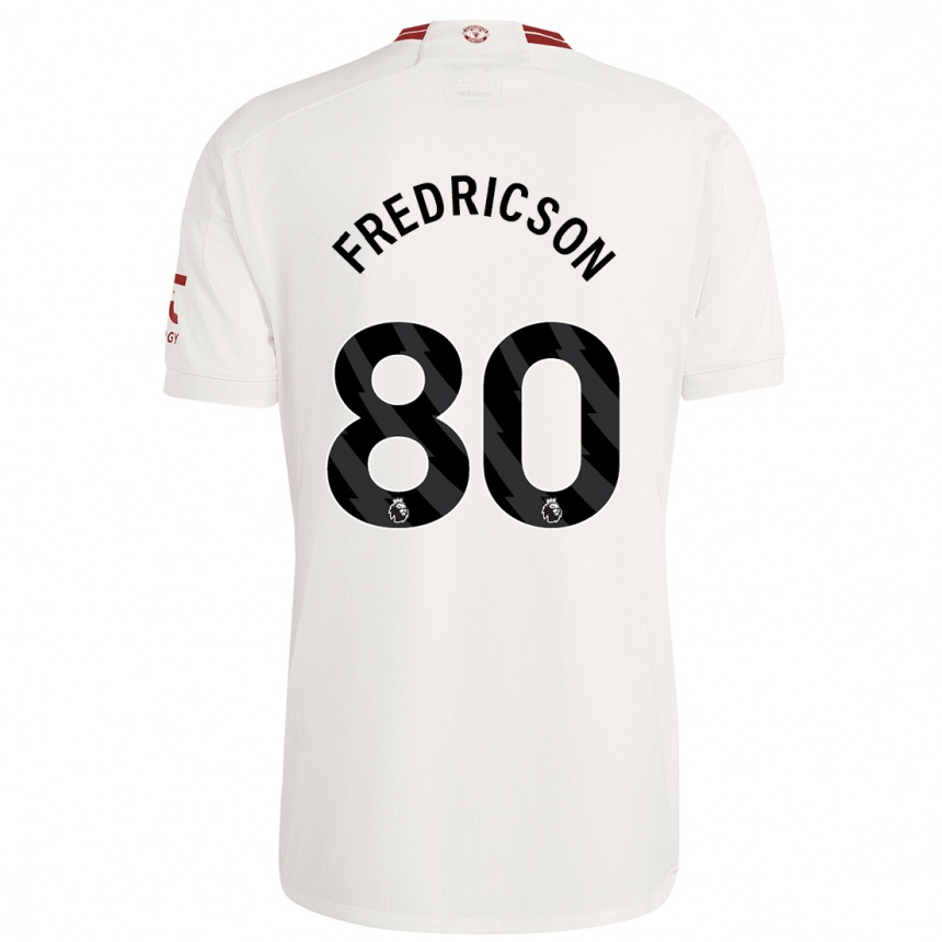 Hombre Fútbol Camiseta Tyler Fredricson #80 Blanco Equipación Tercera 2023/24 Perú