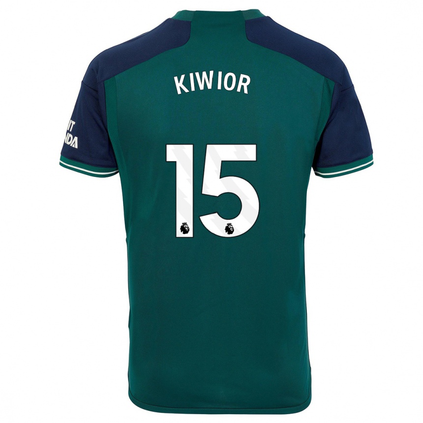 Hombre Fútbol Camiseta Jakub Kiwior #15 Verde Equipación Tercera 2023/24 Perú