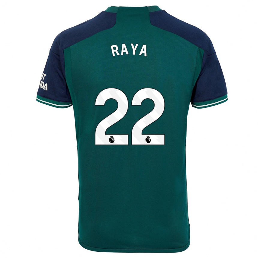 Hombre Fútbol Camiseta David Raya #22 Verde Equipación Tercera 2023/24 Perú