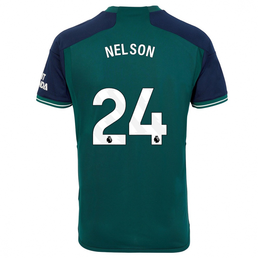 Hombre Fútbol Camiseta Reiss Nelson #24 Verde Equipación Tercera 2023/24 Perú