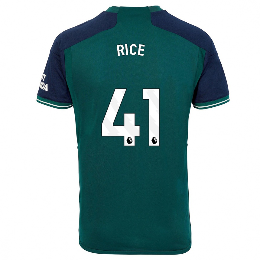 Hombre Fútbol Camiseta Declan Rice #41 Verde Equipación Tercera 2023/24 Perú