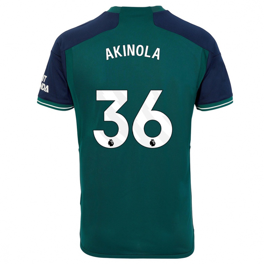 Hombre Fútbol Camiseta Tim Akinola #36 Verde Equipación Tercera 2023/24 Perú