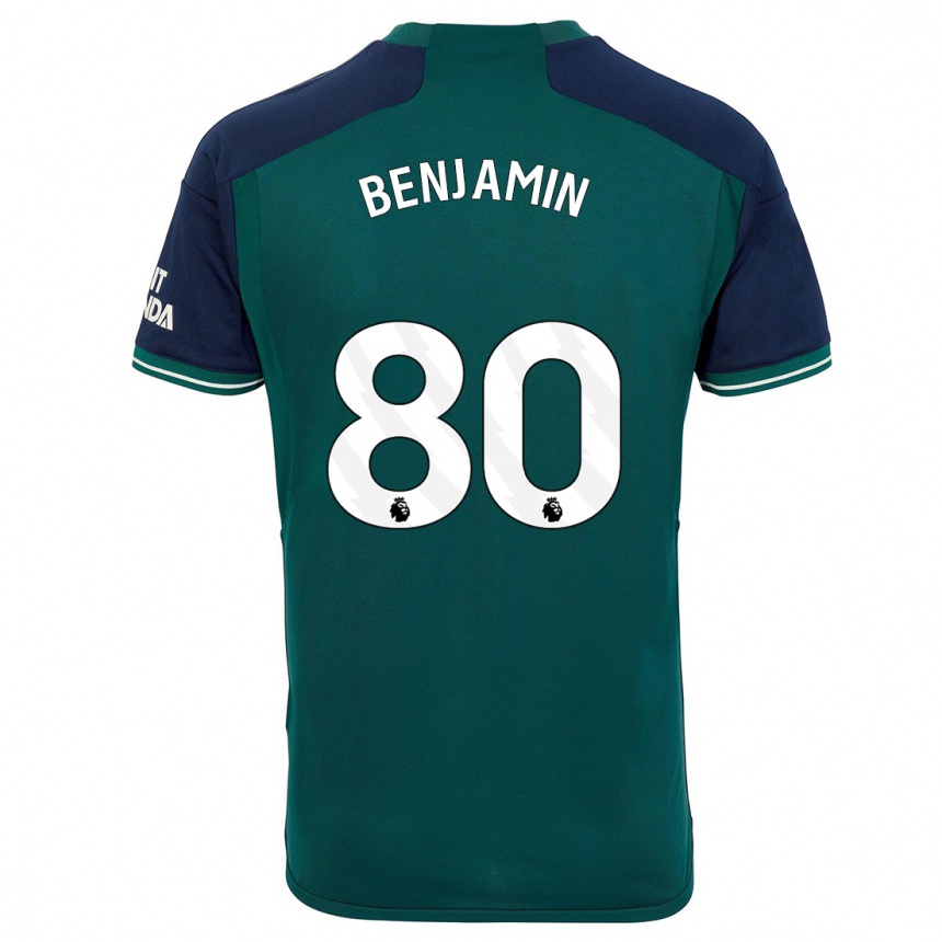 Hombre Fútbol Camiseta Omari Benjamin #80 Verde Equipación Tercera 2023/24 Perú