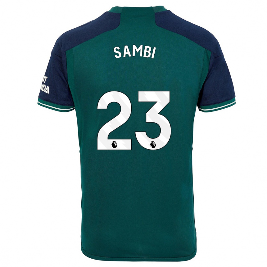 Hombre Fútbol Camiseta Albert Sambi Lokonga #23 Verde Equipación Tercera 2023/24 Perú