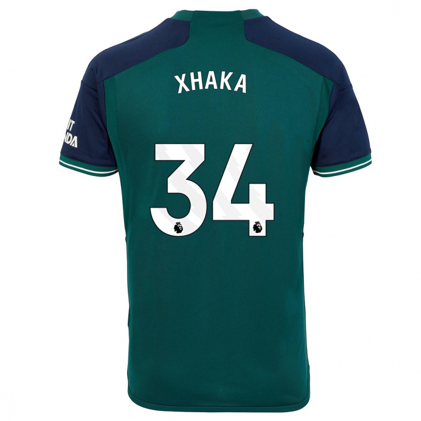 Hombre Fútbol Camiseta Granit Xhaka #34 Verde Equipación Tercera 2023/24 Perú