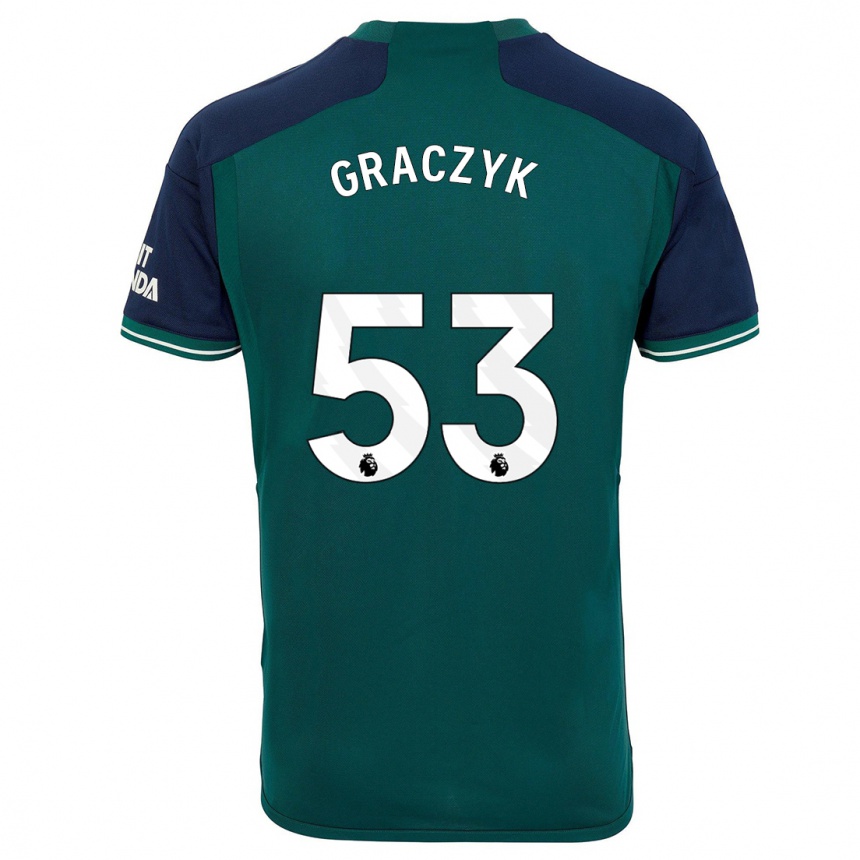 Hombre Fútbol Camiseta Hubert Graczyk #53 Verde Equipación Tercera 2023/24 Perú