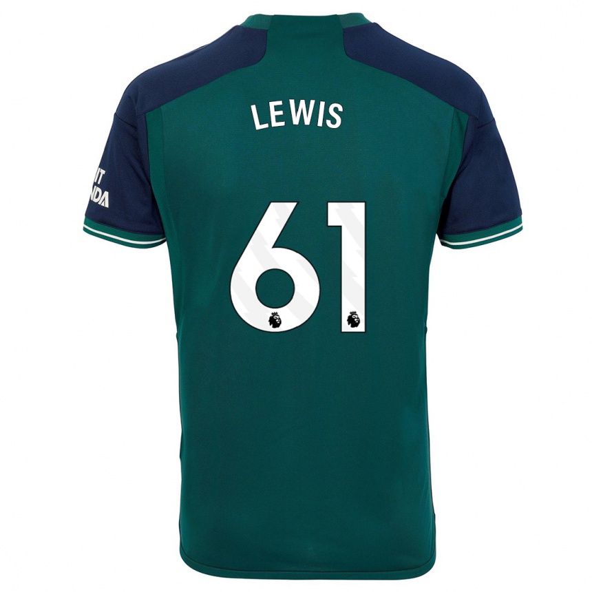 Hombre Fútbol Camiseta George Lewis #61 Verde Equipación Tercera 2023/24 Perú