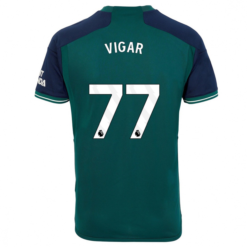 Hombre Fútbol Camiseta Billy Vigar #77 Verde Equipación Tercera 2023/24 Perú