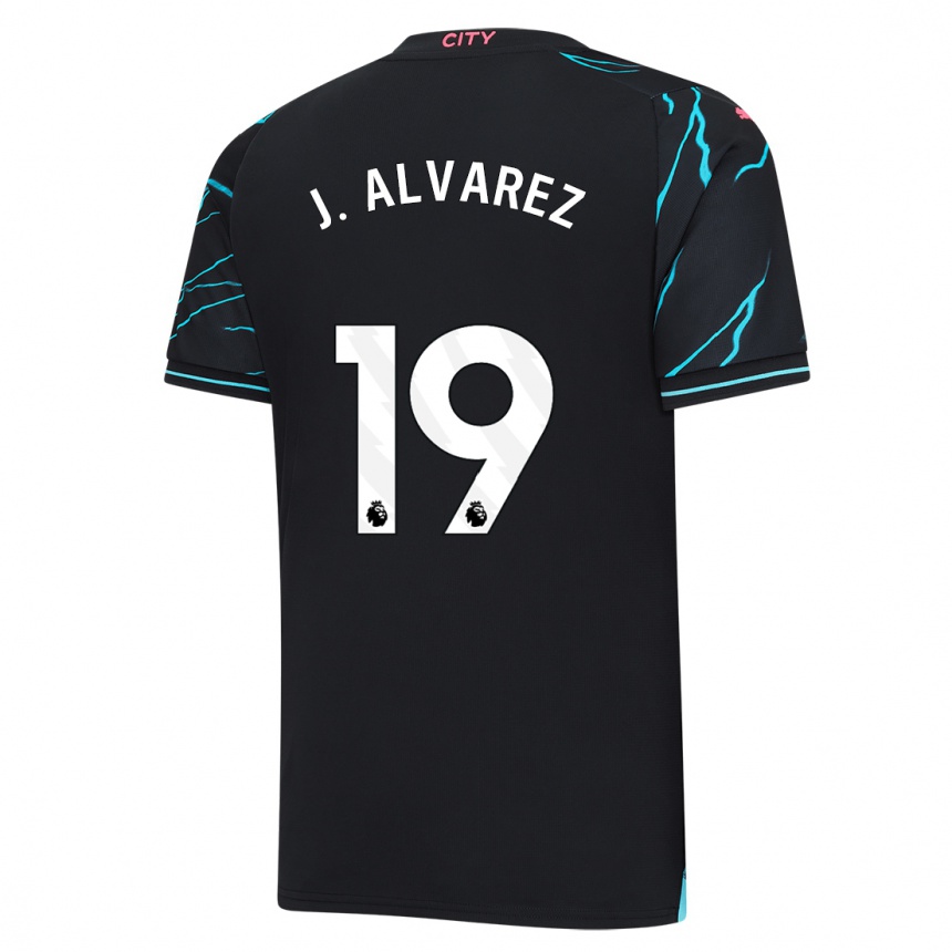 Hombre Fútbol Camiseta Julian Alvarez #19 Azul Oscuro Equipación Tercera 2023/24 Perú