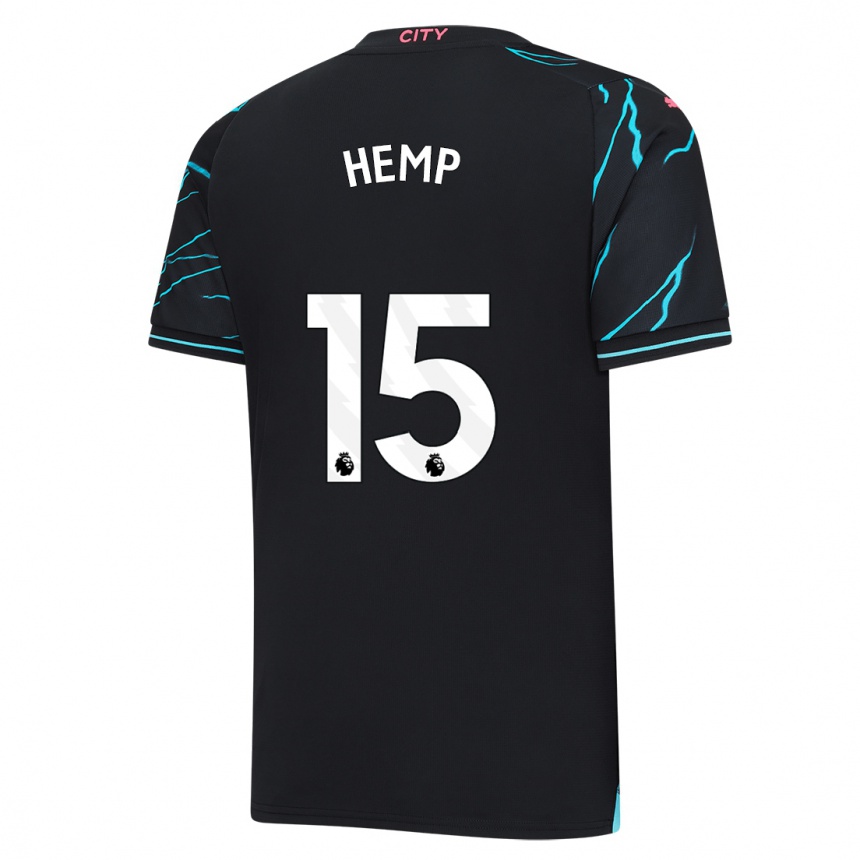 Hombre Fútbol Camiseta Lauren Hemp #15 Azul Oscuro Equipación Tercera 2023/24 Perú