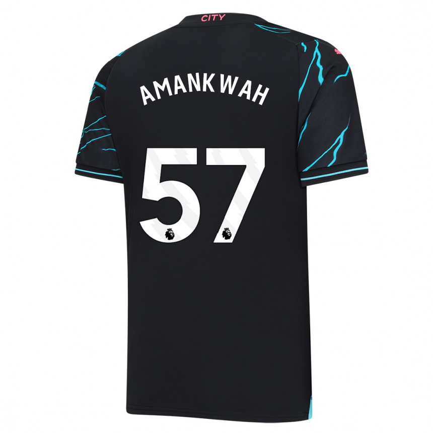 Hombre Fútbol Camiseta Yeboah Amankwah #57 Azul Oscuro Equipación Tercera 2023/24 Perú