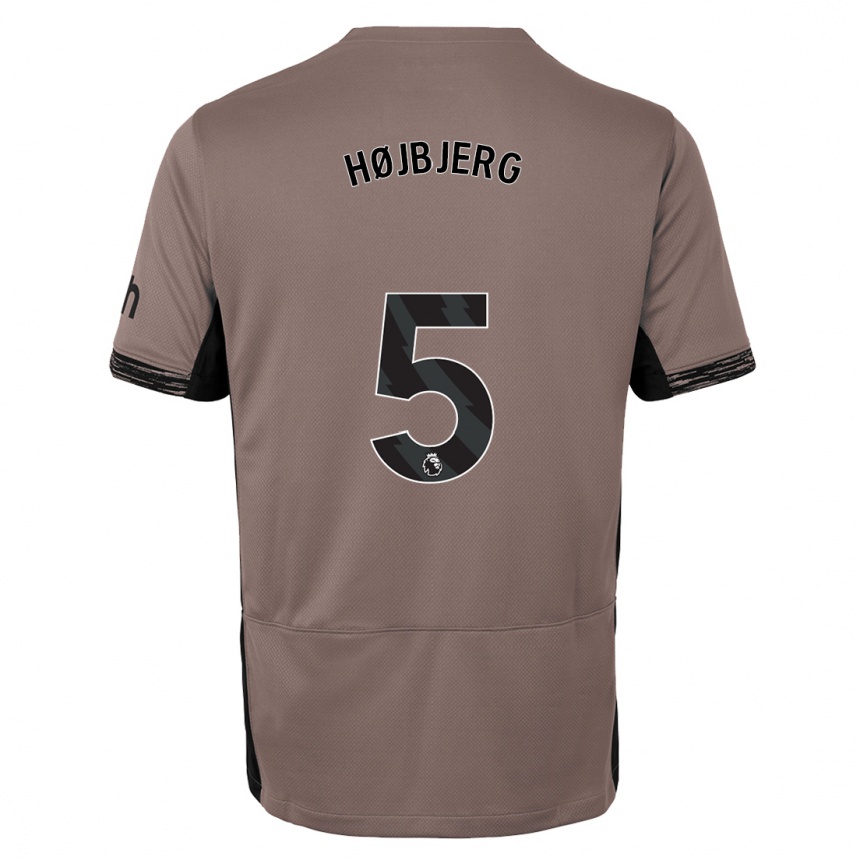 Hombre Fútbol Camiseta Pierre Emile Hojbjerg #5 Beige Obscuro Equipación Tercera 2023/24 Perú