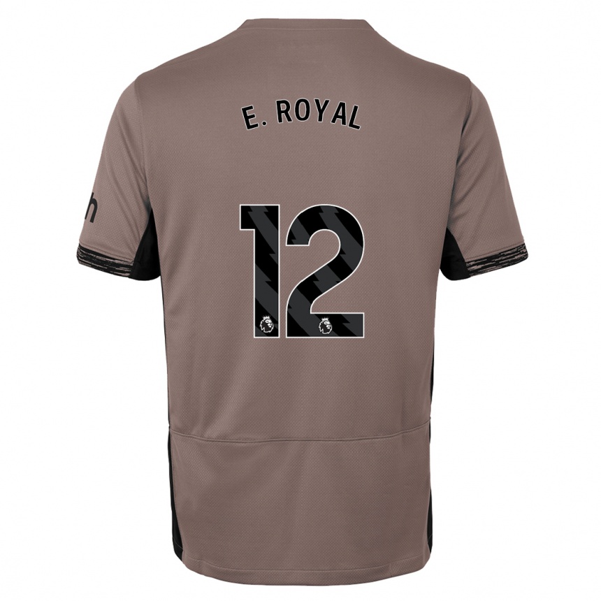 Hombre Fútbol Camiseta Emerson Royal #12 Beige Obscuro Equipación Tercera 2023/24 Perú