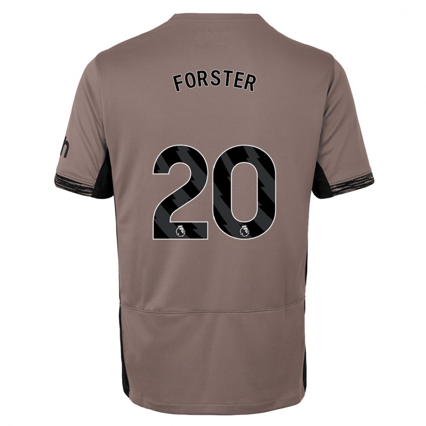 Hombre Fútbol Camiseta Fraser Forster #20 Beige Obscuro Equipación Tercera 2023/24 Perú