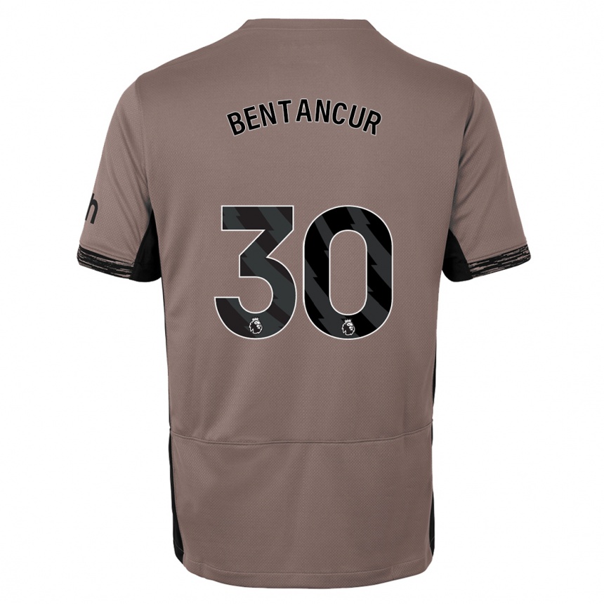 Hombre Fútbol Camiseta Rodrigo Bentancur #30 Beige Obscuro Equipación Tercera 2023/24 Perú