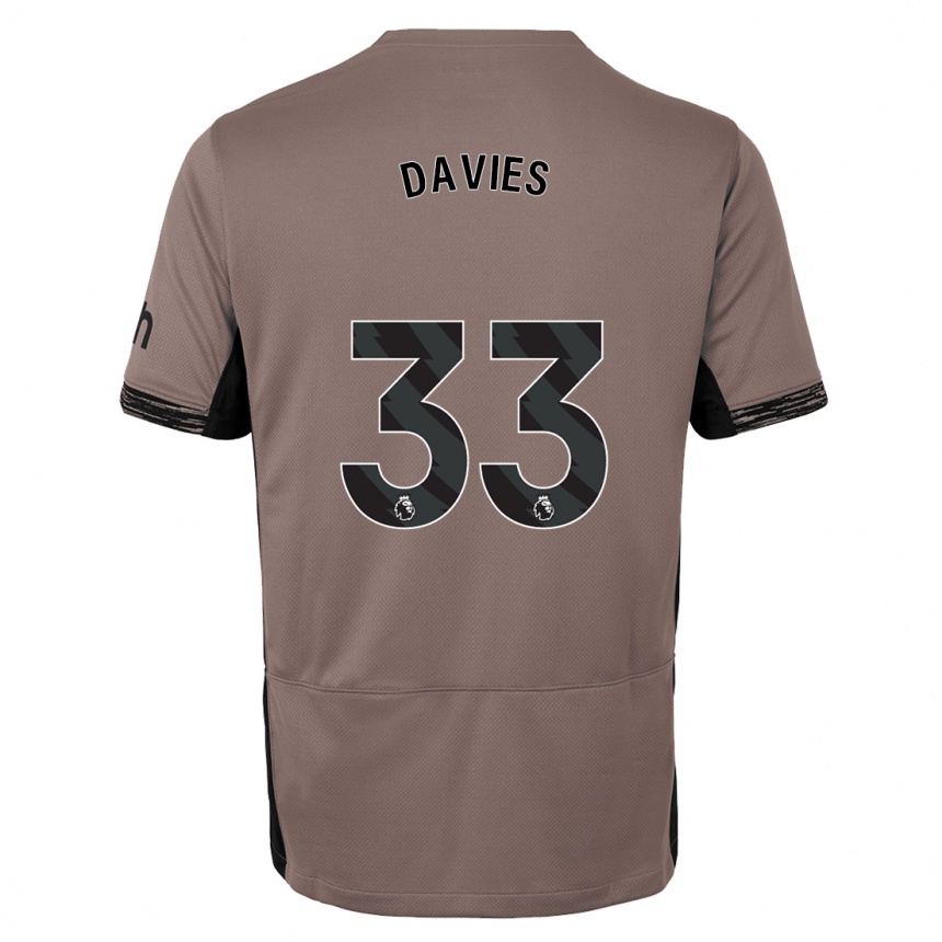 Hombre Fútbol Camiseta Ben Davies #33 Beige Obscuro Equipación Tercera 2023/24 Perú