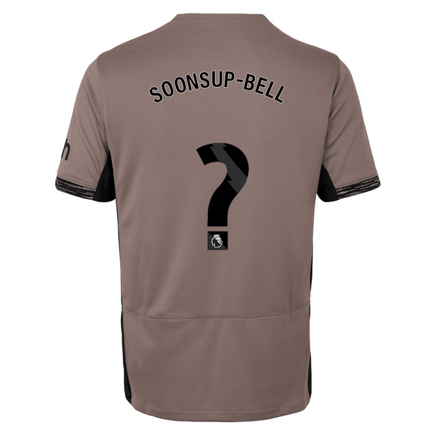 Hombre Fútbol Camiseta Jude Soonsup-Bell #0 Beige Obscuro Equipación Tercera 2023/24 Perú