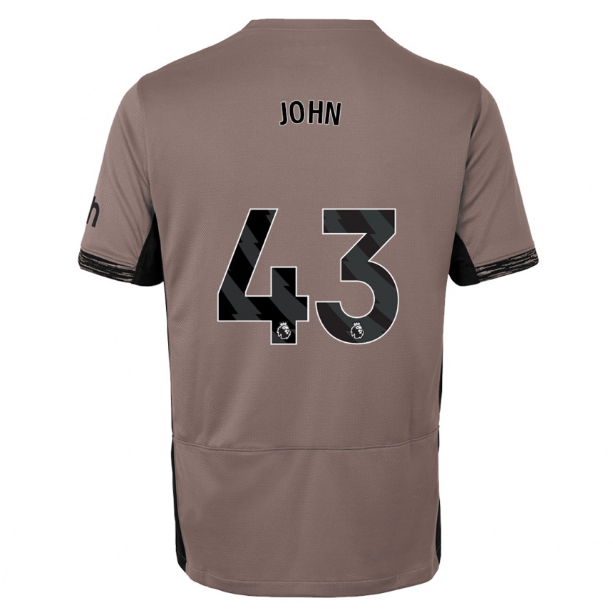 Hombre Fútbol Camiseta Nile John #43 Beige Obscuro Equipación Tercera 2023/24 Perú