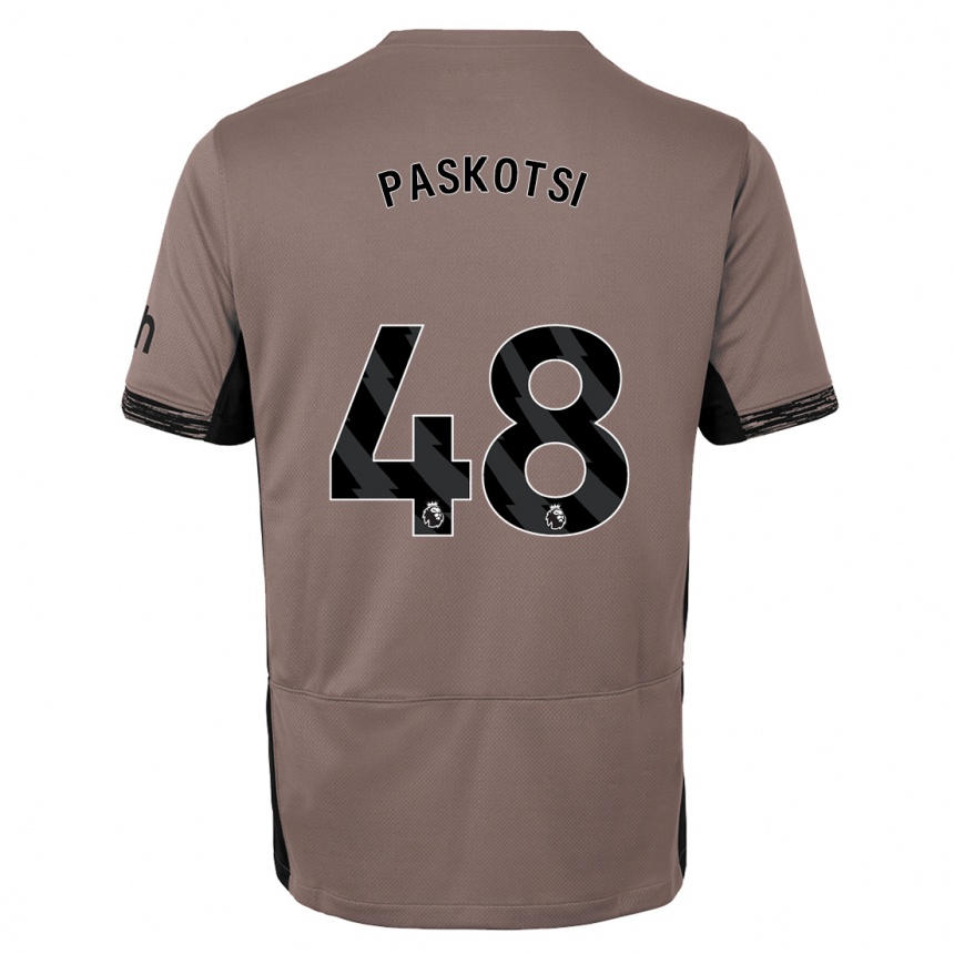 Hombre Fútbol Camiseta Maksim Paskotsi #48 Beige Obscuro Equipación Tercera 2023/24 Perú