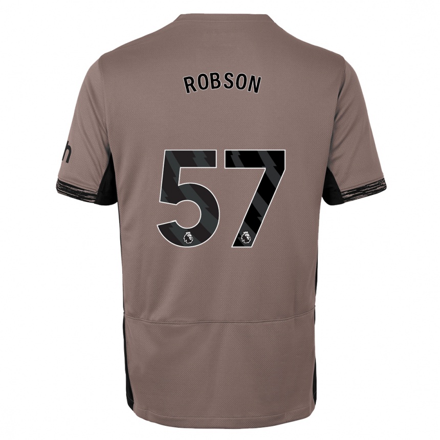 Hombre Fútbol Camiseta Max Robson #57 Beige Obscuro Equipación Tercera 2023/24 Perú