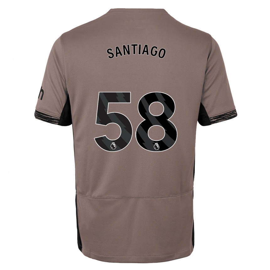 Hombre Fútbol Camiseta Yago Santiago #58 Beige Obscuro Equipación Tercera 2023/24 Perú