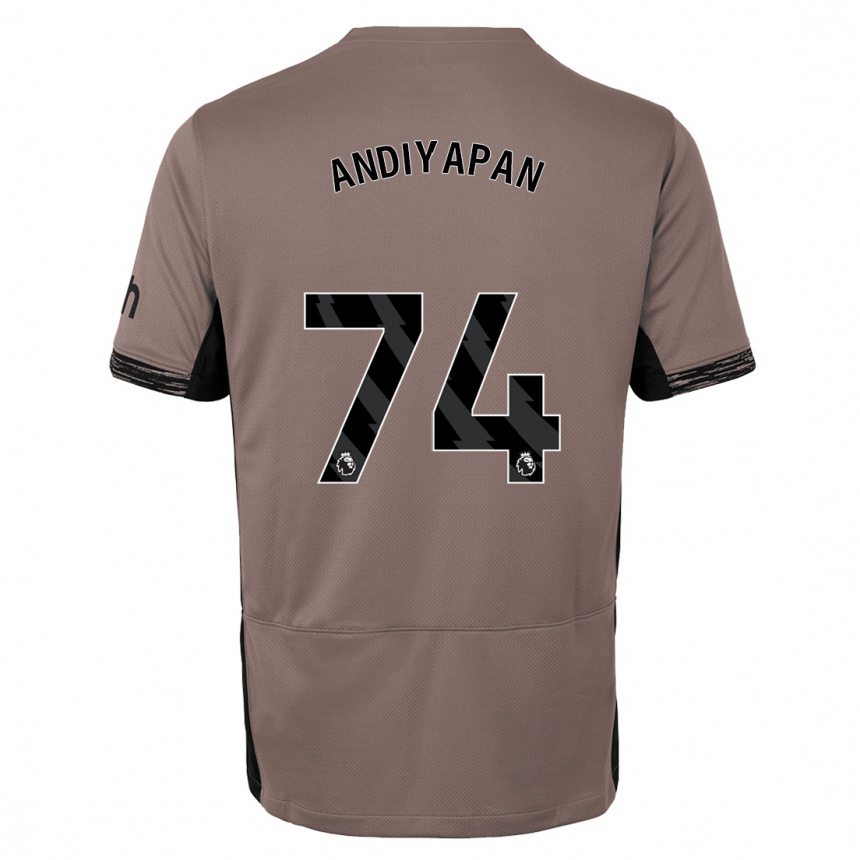 Hombre Fútbol Camiseta William Andiyapan #74 Beige Obscuro Equipación Tercera 2023/24 Perú