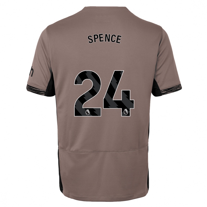 Hombre Fútbol Camiseta Djed Spence #24 Beige Obscuro Equipación Tercera 2023/24 Perú