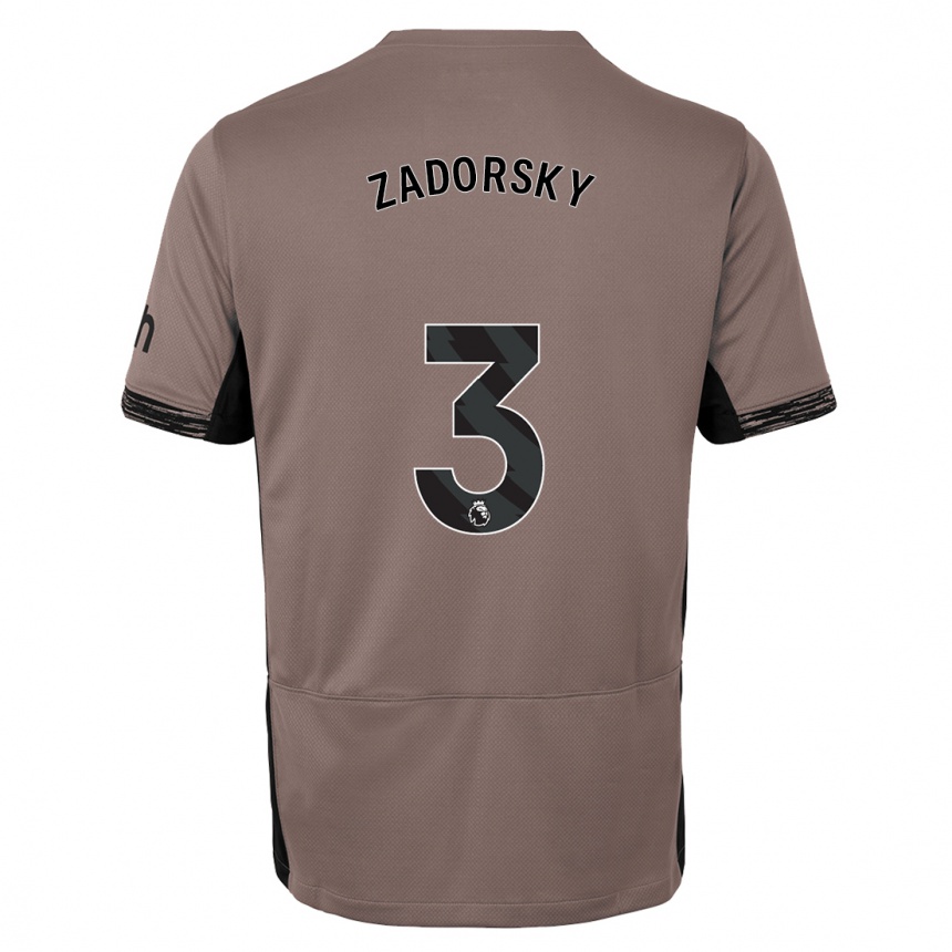 Hombre Fútbol Camiseta Shelina Zadorsky #3 Beige Obscuro Equipación Tercera 2023/24 Perú