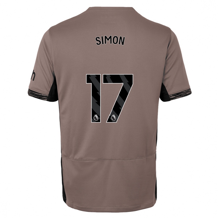 Hombre Fútbol Camiseta Kyah Simon #17 Beige Obscuro Equipación Tercera 2023/24 Perú