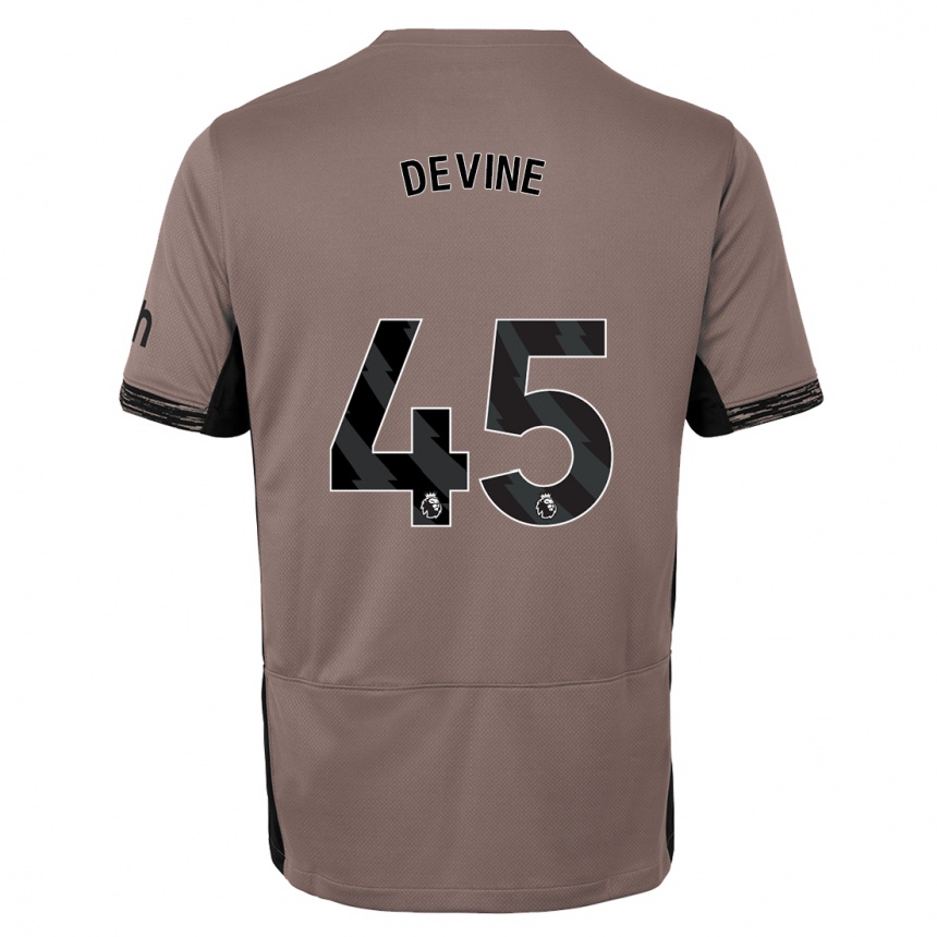 Hombre Fútbol Camiseta Alfie Devine #45 Beige Obscuro Equipación Tercera 2023/24 Perú