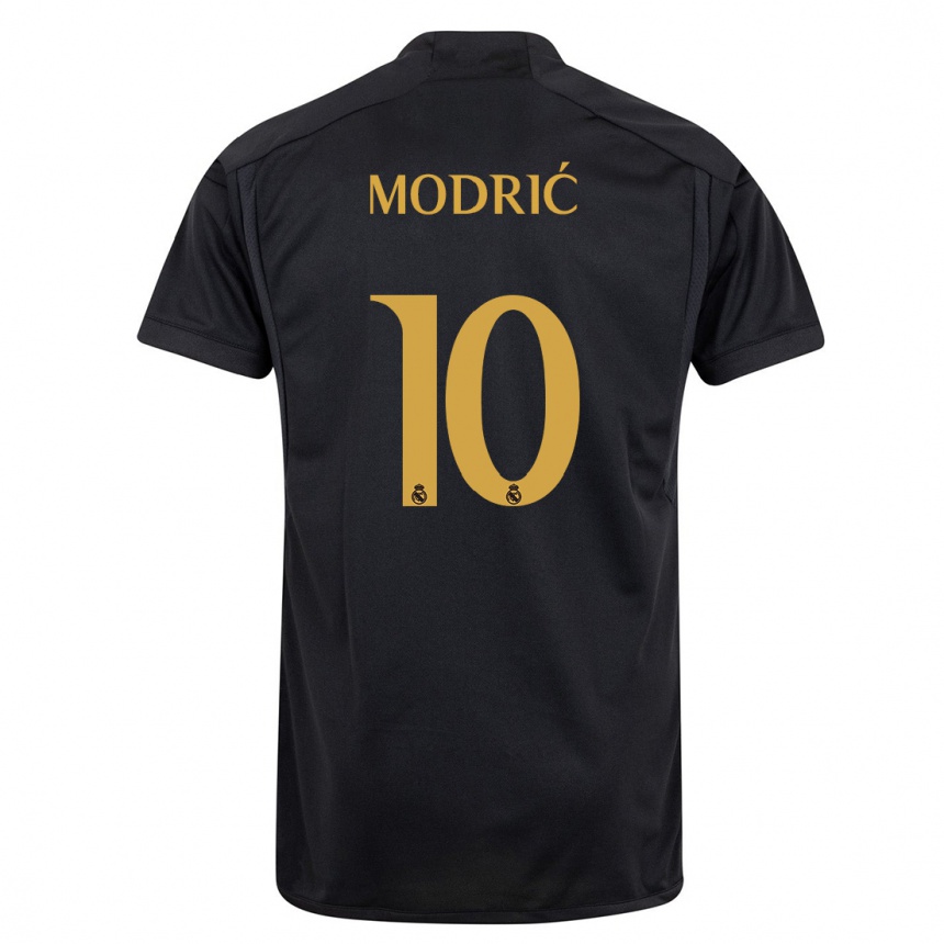 Hombre Fútbol Camiseta Luka Modric #10 Negro Equipación Tercera 2023/24 Perú