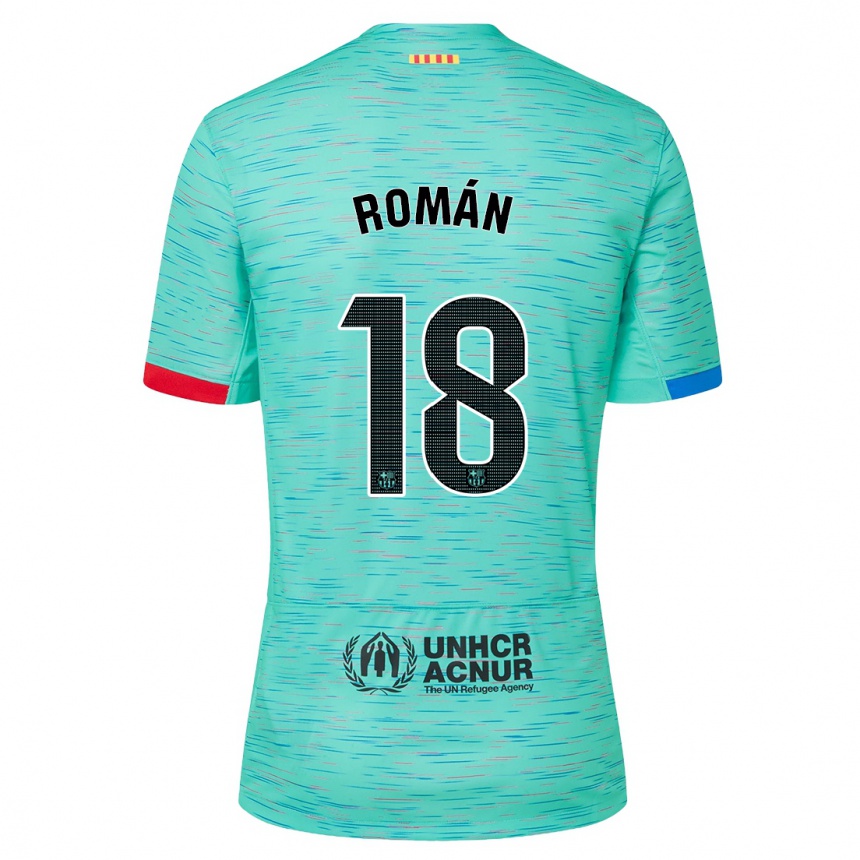 Hombre Fútbol Camiseta Pocho Román #18 Aguamarina Clara Equipación Tercera 2023/24 Perú