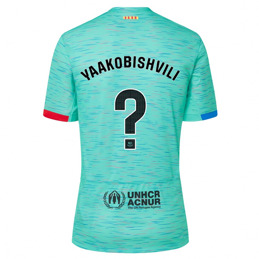 Hombre Fútbol Camiseta Áron Yaakobishvili #0 Aguamarina Clara Equipación Tercera 2023/24 Perú