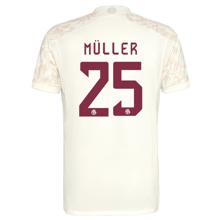 Hombre Fútbol Camiseta Thomas Muller #25 Blanquecino Equipación Tercera 2023/24 Perú