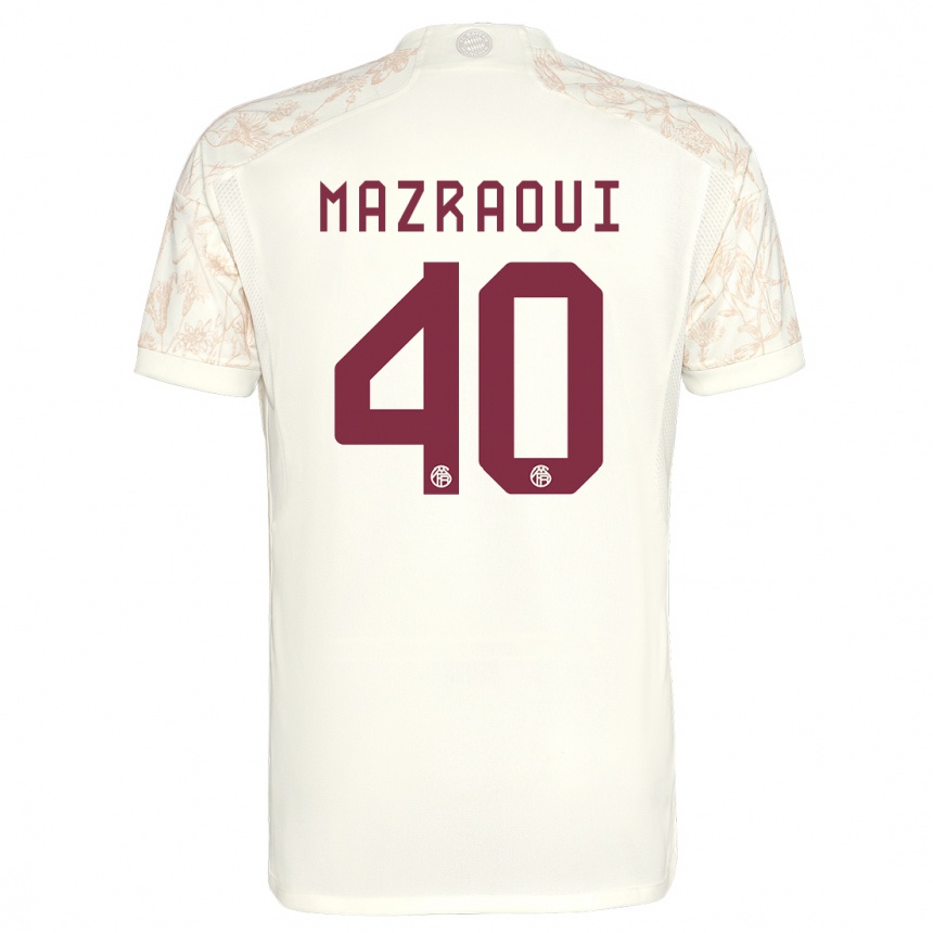 Hombre Fútbol Camiseta Noussair Mazraoui #40 Blanquecino Equipación Tercera 2023/24 Perú