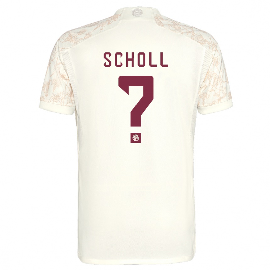 Hombre Fútbol Camiseta Paul Scholl #0 Blanquecino Equipación Tercera 2023/24 Perú