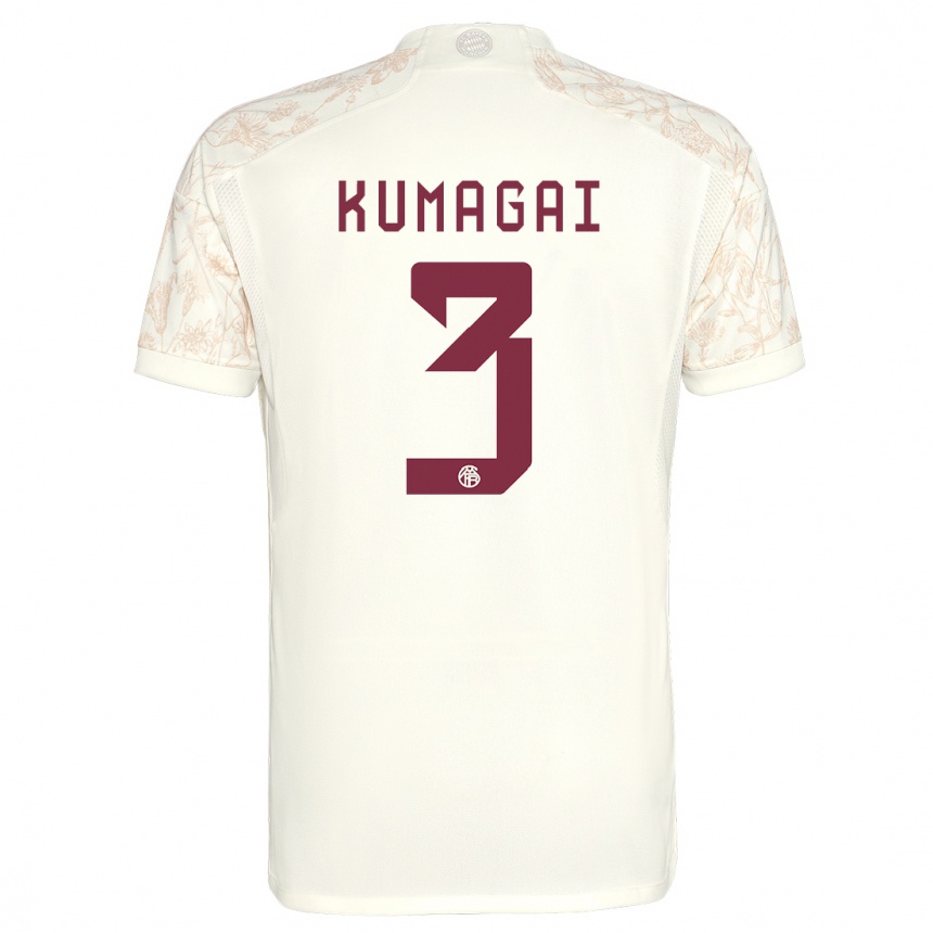 Hombre Fútbol Camiseta Saki Kumagai #3 Blanquecino Equipación Tercera 2023/24 Perú