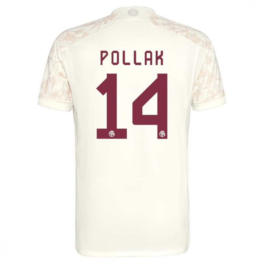 Hombre Fútbol Camiseta Florian Pollak #14 Blanquecino Equipación Tercera 2023/24 Perú