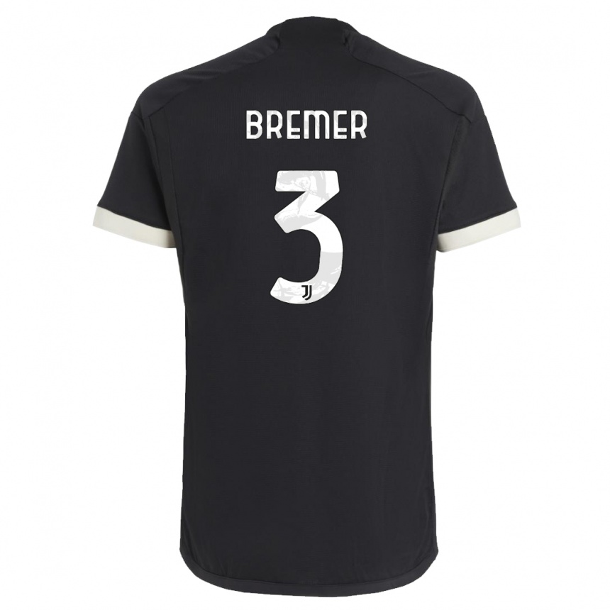 Hombre Fútbol Camiseta Bremer #3 Negro Equipación Tercera 2023/24 Perú