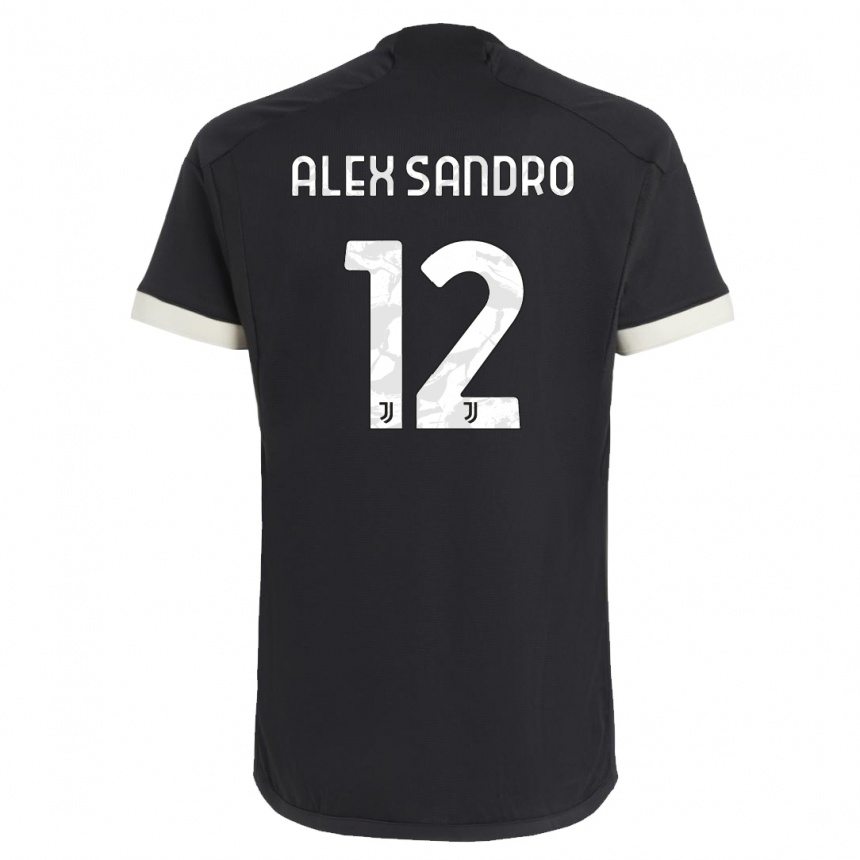 Hombre Fútbol Camiseta Alex Sandro #12 Negro Equipación Tercera 2023/24 Perú