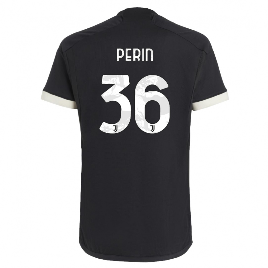 Hombre Fútbol Camiseta Mattia Perin #36 Negro Equipación Tercera 2023/24 Perú