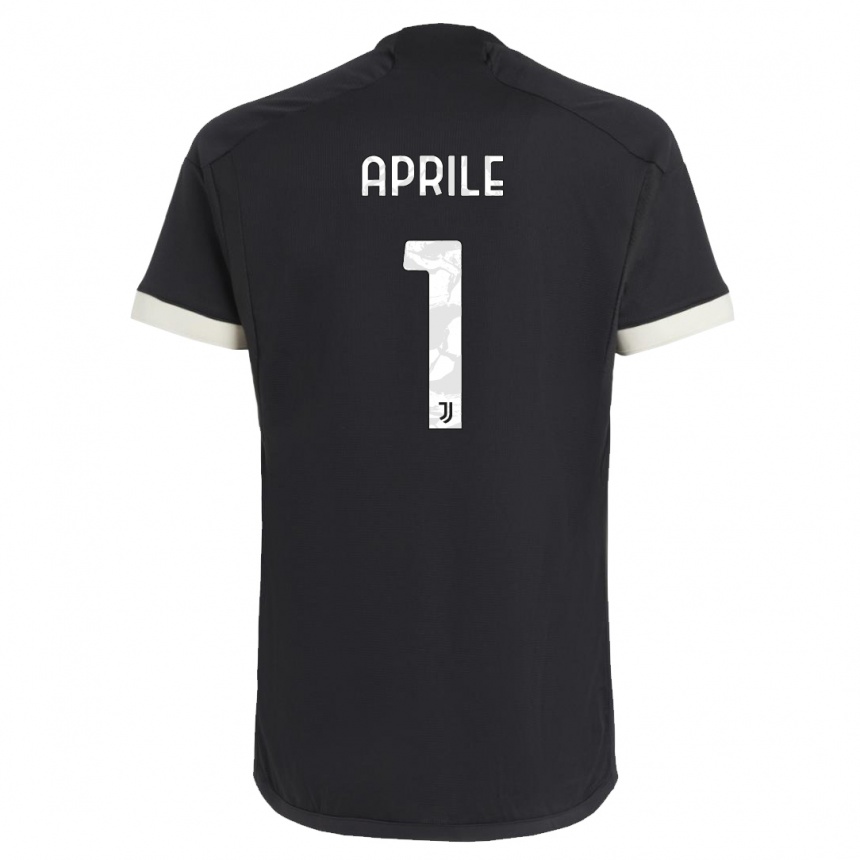 Hombre Fútbol Camiseta Roberta Aprile #1 Negro Equipación Tercera 2023/24 Perú