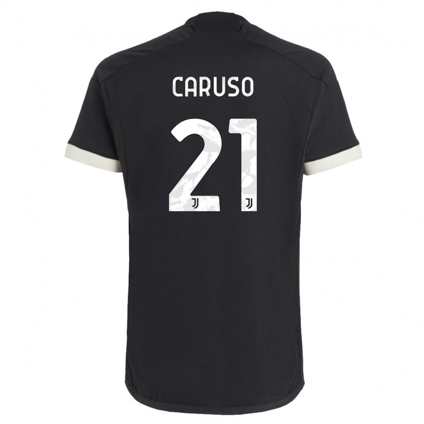 Hombre Fútbol Camiseta Arianna Caruso #21 Negro Equipación Tercera 2023/24 Perú