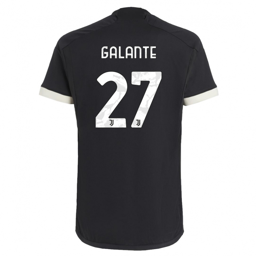 Hombre Fútbol Camiseta Tommaso Galante #27 Negro Equipación Tercera 2023/24 Perú